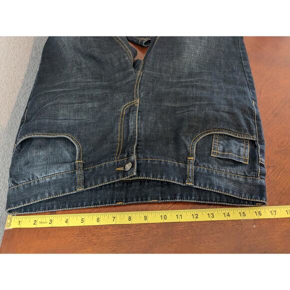 Declo Ganabab Fashionable Jeans 33 Black Mens Mid Rise Medium Wash Regular Fit - Picture 7 of 13